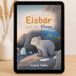 Der kleine Eisbär auf der Klippe - digital